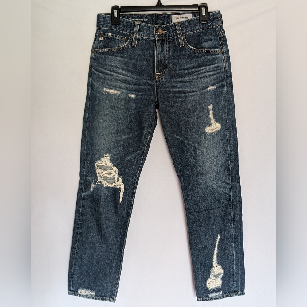 🌷AG Adriano Goldschmied The Ex-Boyfriend Slim Slouchy Slim Medium Wash Denim 27
